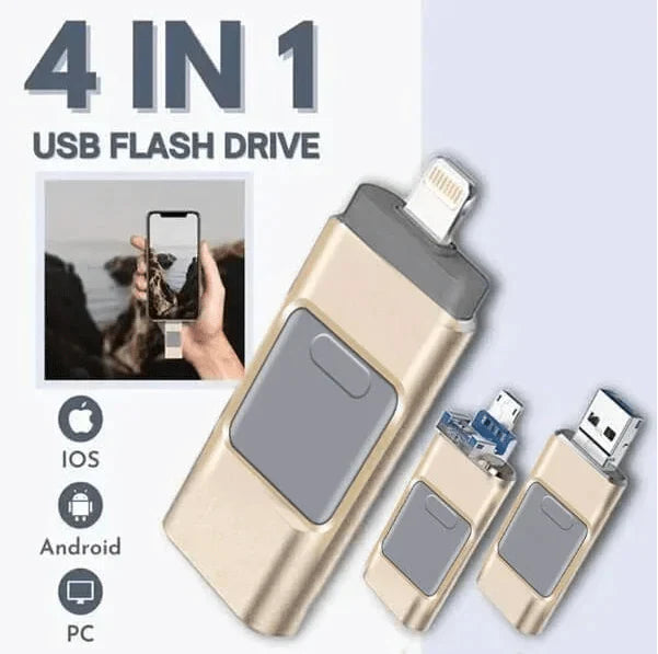 FlashDrive - 4 in 1 Speicherstick für alle Geräte